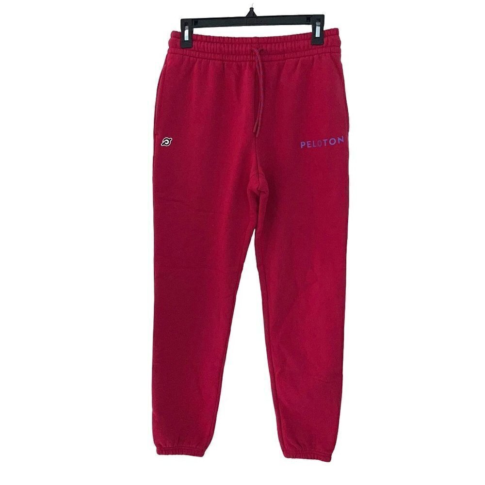 Peloton Womens Jogger Red Size Small Elastic Waist Athleisure Cotton New NWT